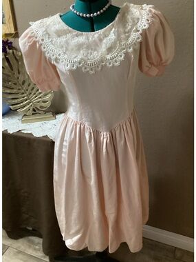 Jessica McClintock Blush Pink Slip with Ivory Lace Trim